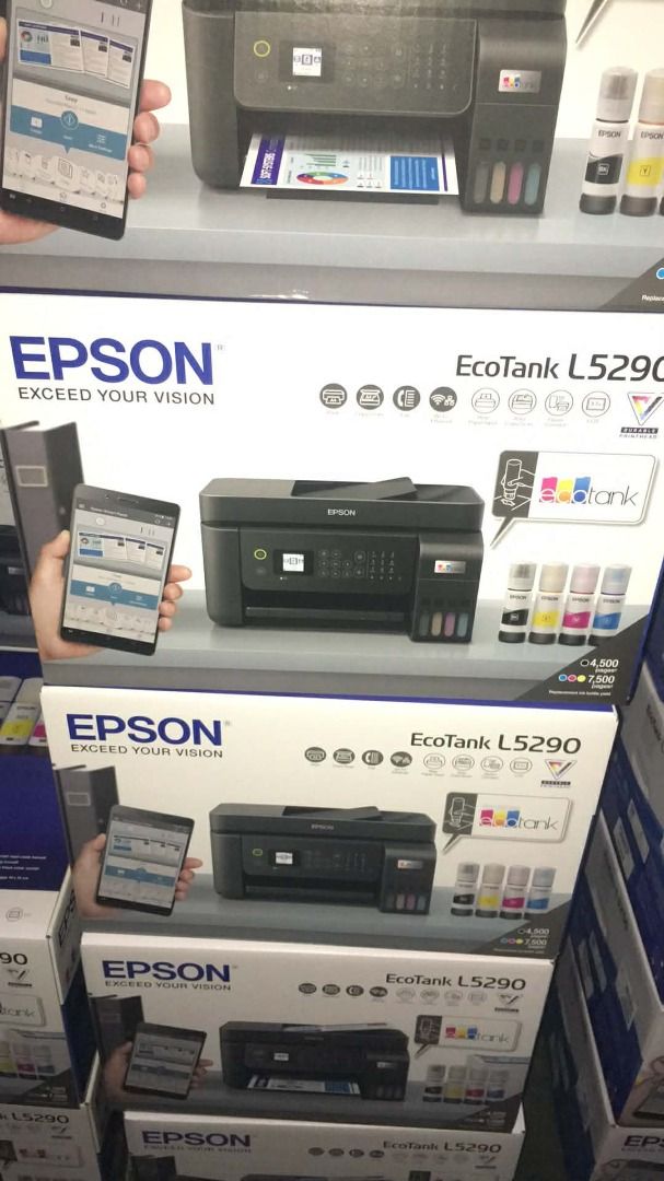 EPSON L5290 PRINTER (Category: Printers, Scanners & Copiers) located in Quezon City. Submitted by colisricky75597 (Listing ID 1424349149, Image 1). Description: EPSON L5290 PRINTER BNEW SEALD WITH FREE INK AND CABLE 2YRS WARRANTY 7DAYS REPLACEMENT LOCATED: 168 MINDANAO AVE,PROJECT 8 QUEZON CITY .