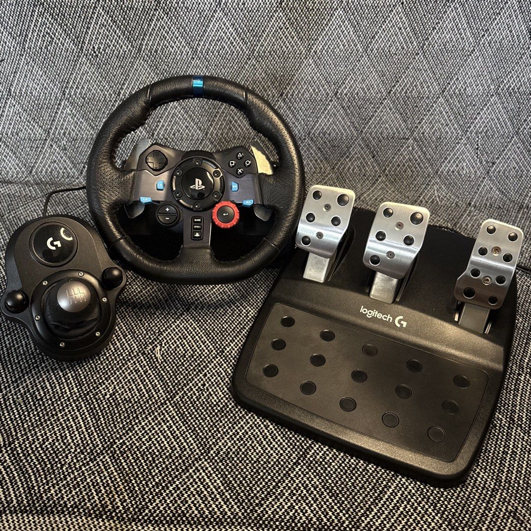Logitech G29 Driving Force Steering Wheel Pedal Sim Racing w H Pattern ...