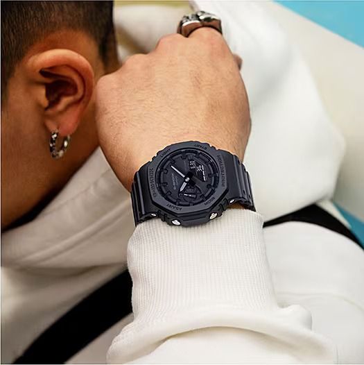 G-Shock ANALOG GA-2100 SERIES (Category: Men's Watches) located in Manila. Submitted by pael92 (Listing ID 1424392137, Image 2). Description: - G-Shock watch with a durable black resin case and band. - Digital display for time and functions. - Analog hands and markers for easy time reading. - Water-resistant design. - Bought form the states - Used less than 3 times..