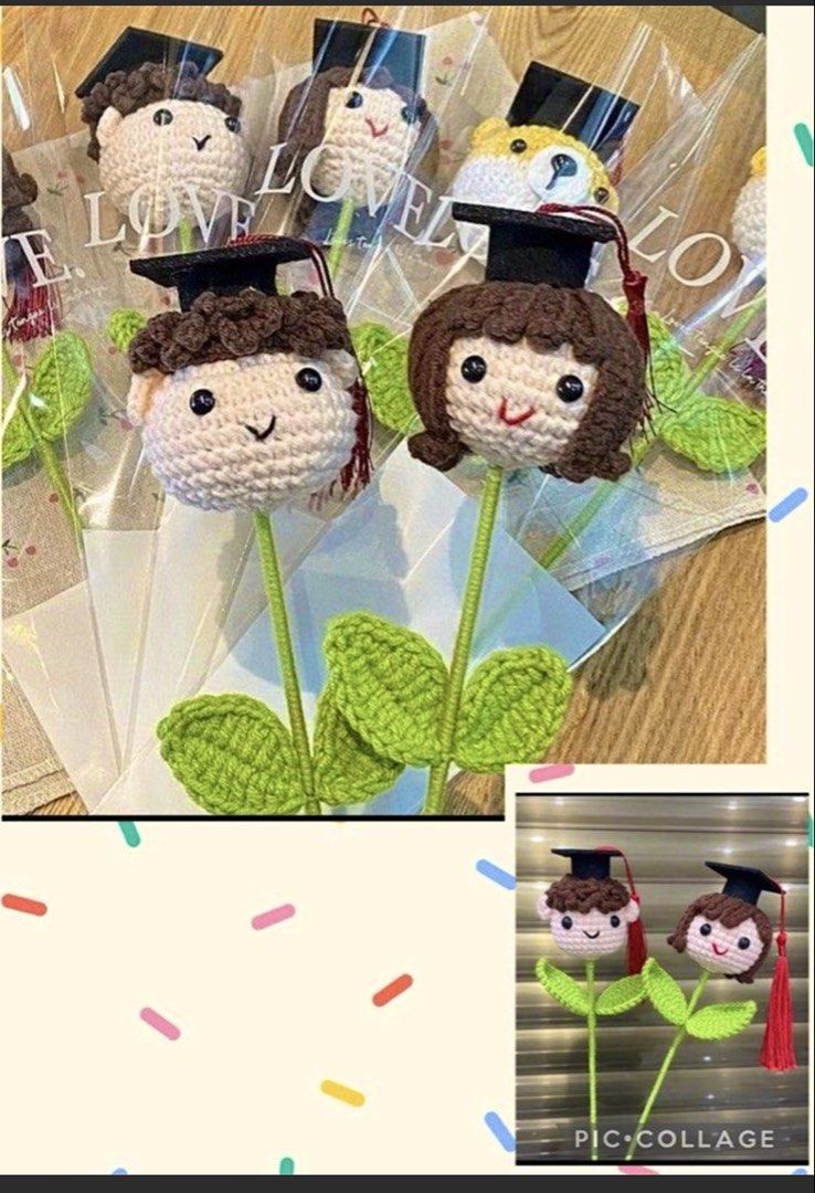 Hand crafted Graduation doll crochet., Hobbies & Toys, Stationery ...