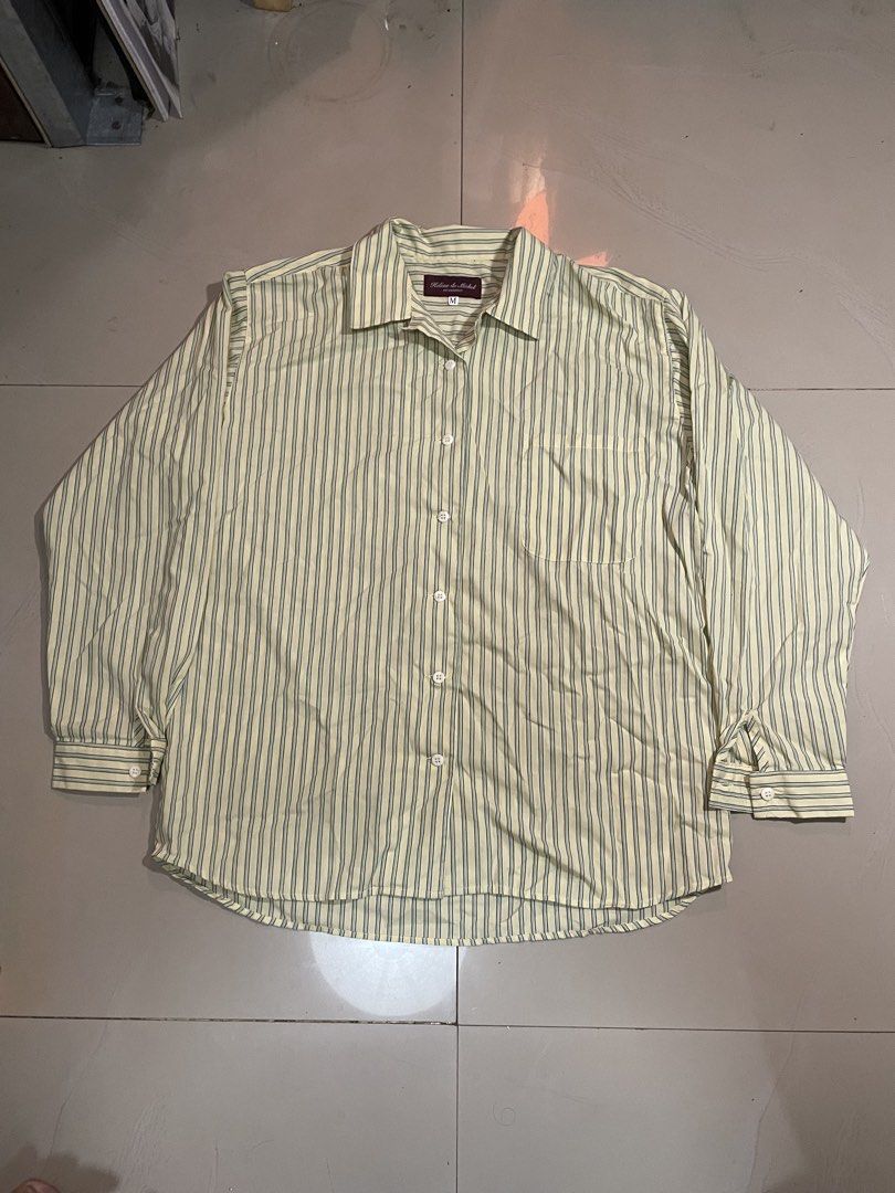 Helene de Michel Striped Shirt - Size M (Category: Shirts) located in Malaybalay. Submitted by morphment (Listing ID 1424449227, Image 1). Description: 25Lx20w 21 sleeves Add sf 120 Mindanao Jnt Gcash.