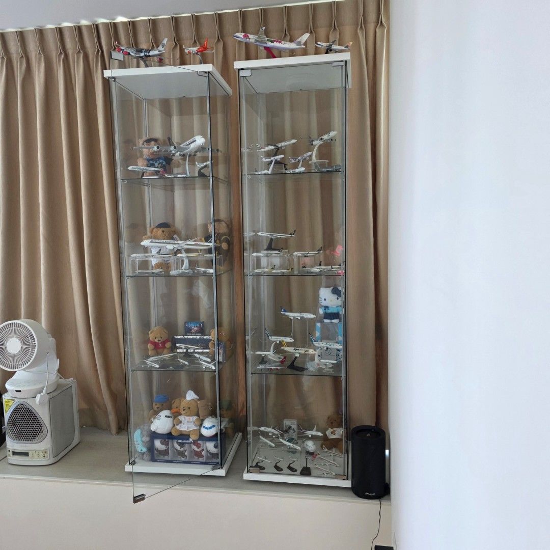 IKEA Detolf Display Cabinet - Glass and White, Furniture & Home Living ...
