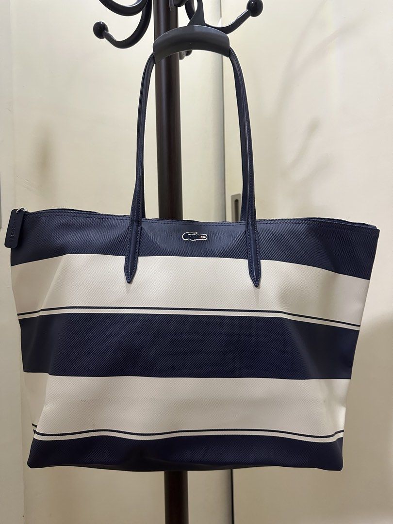 LACOSTE Stripes Tote Bag (Category: Tote Bags) located in Manila. Submitted by bas1cb1tch (Listing ID 1424483508, Image 1). Description: Large in size 100% Authentic No inclusions other than dustbag.
