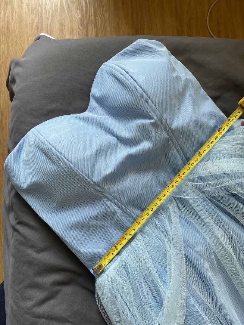 Light Blue Tulle Infinite Dress (Category: Dresses) located in Quezon City. Submitted by litol_bee (Listing ID 1423384024, Image 2). Description: RFS: Wrong size! Fits Large to XL. Can do a lot of design! Search tiktok for reference! Bought for 1000 pesos.