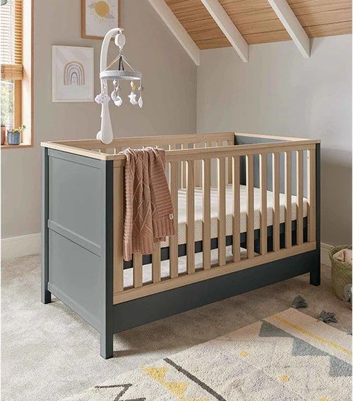 Mamas & Papas Harwell Crib (Category: Cots & Cribs) located in Caloocan City. Submitted by tidyhome.ph (Listing ID 1424426461, Image 1). Description: - Wooden baby crib - Grey / Natural Color - Mattress (add on price) - Bumper all included; can also include 1 set of bloster & pillow RFS: will be changing to floor bed.