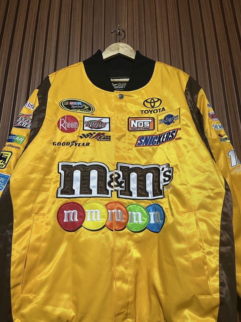 M&M's NASCAR Jacket (Category: Coats, Jackets and Outerwear) located in Kalibo. Submitted by gogettathrift (Listing ID 1424363456, Image 3). Description: M&M’s NASCAR Racing Jacket Brand New Size XL on tag 25x30 dimensions 15k Market Value Selling for only ₱8,00” 📍Kalibo, Aklan 🚚 Ships nationwide via J&T or LBC 🤝 MOP: GCash 09498394907 Joseph Alvarez #Streetwear #GoGettaThrift- Authentic M&M's NASCAR Jacket - Size: XL - Color: Yellow satin wit