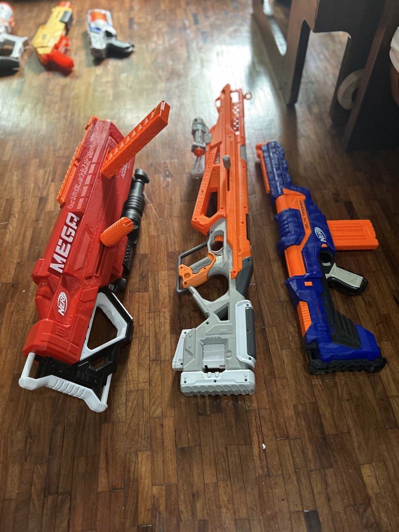 Nerf Mega Thunderhawk Blaster (Category: Action & Battle Toys) located in Quezon City. Submitted by piapot123 (Listing ID 1424463558, Image 2). Description: Take all 3 for 4k.