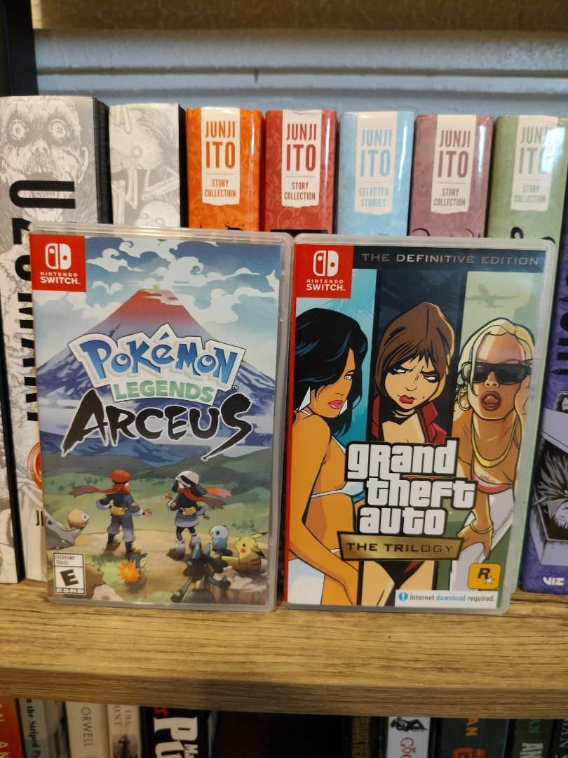 Nintendo Switch games (Category: Nintendo) located in Lucena. Submitted by MattC (Listing ID 1424342883, Image 1). Description: used once only not my kind of games prices are still negotiable - GTA - 1100 pesos - Pokemon Arceus - SOLD I also accept swap to: It Takes Two (switch) Resident Evil 4 Remake (ps4/ps5).