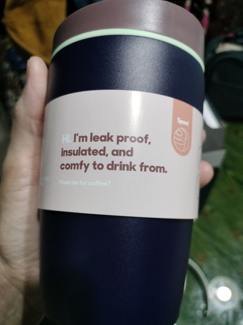 Owala style Insulated Leak-Proof Mug (Category: Coffee & Tea Tableware) located in Cavite. Submitted by indigence (Listing ID 1424468952, Image 3). Description: bpa free well used sus 304 stainless steel vacuum mug guaranteed leak proof 12oz easy to clean hotter and colder for longer hours.