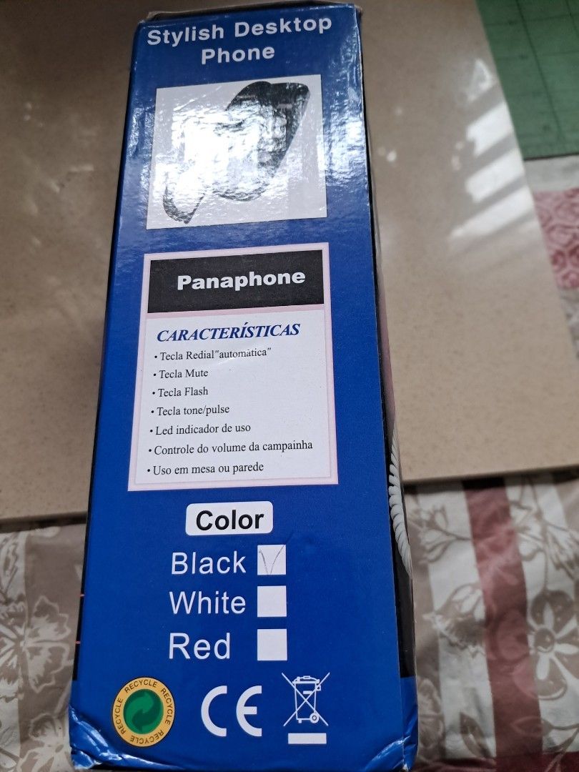 Panaphone KX-T580 Stylish Desktop Phone - Black445434136941056003