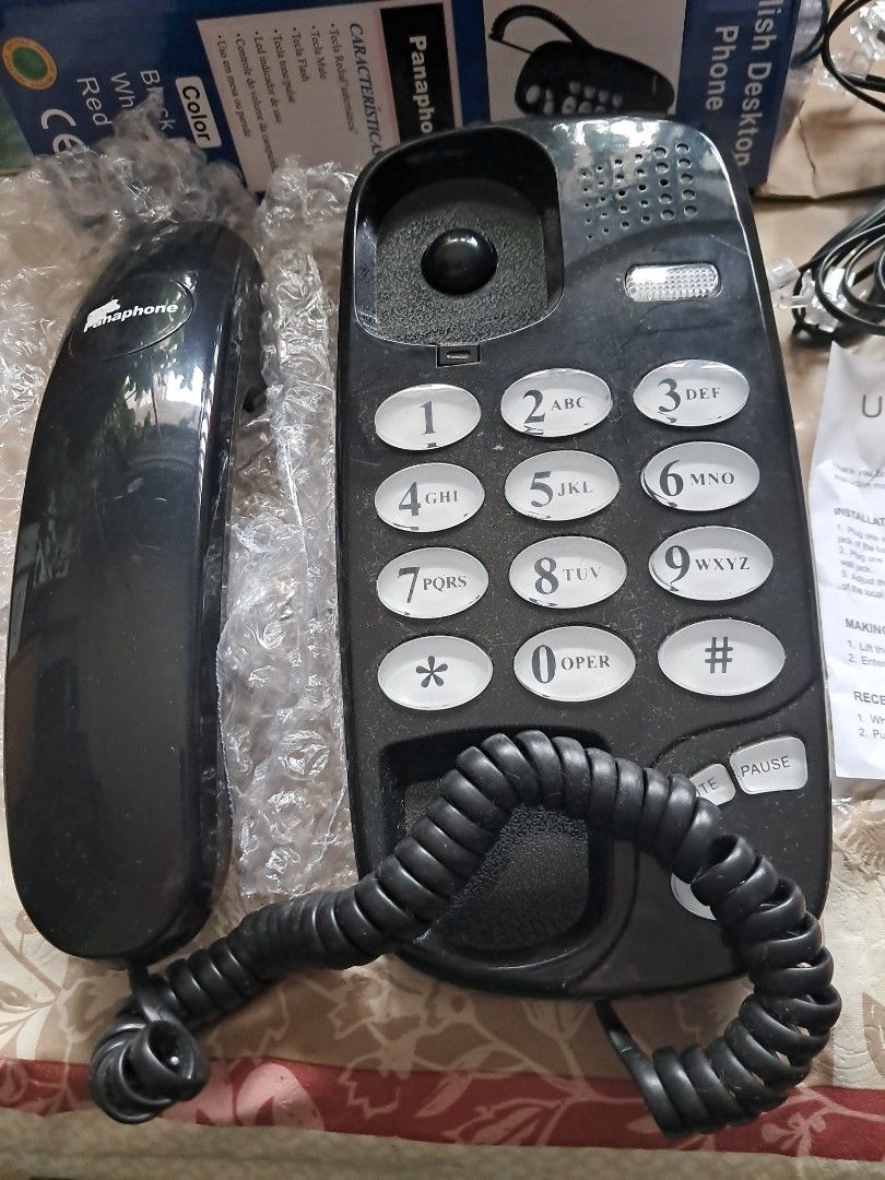 Panaphone KX-T580 Stylish Desktop Phone - Black