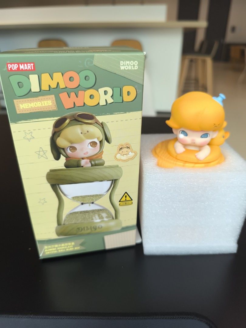 Dimoo First Awim POP MART DIMOO World Memories Hourglass Crystal Ball - First Swim ...