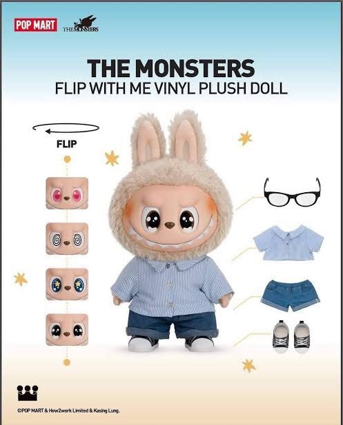 POP MART The Monsters Flip With Me Figure (Category: Designer & Blind Box Toys) located in Mandaluyong City. Submitted by cesanne29 (Listing ID 1424481849, Image 2). Description: Rush sale. Opened box but displayed in acrylic box. - POP MART The Monsters Flip With Me figure. - Labubu with rotating/changing eyes, glasses, and stylish outfit. - Includes original box. - Perfect for collectors..