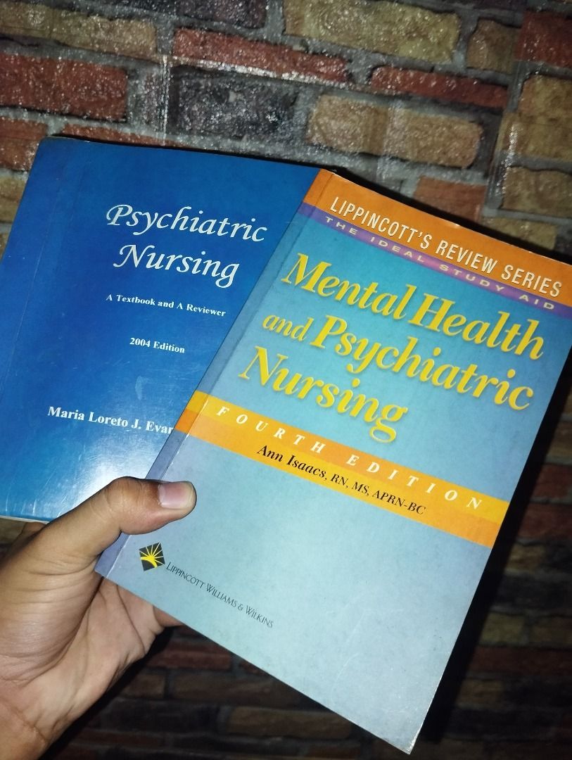 Psychiatric Nursing Books (Category: Textbooks) located in Malolos. Submitted by librariavalentinabooks (Listing ID 1424406664, Image 1). Description: 200 each ! 350 for both.