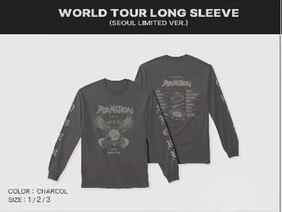 QWER Rockation 世界巡迴演唱會紀念長袖T恤1st World tour long sleeve