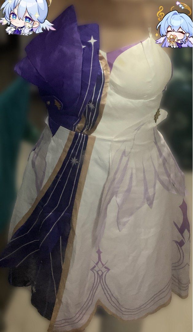ROBIN HONKAI HSR COSPLAY SALE (Category: Sets or Coordinates) located in Davao. Submitted by sucros (Listing ID 1424487761, Image 1). Description: robin hsr honkai star rail cosplay DRESS ONLY !! size s on tag RFS: does not fit me anymore.