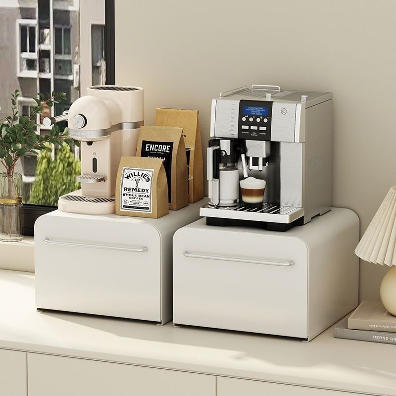 ️SG SELLER ️ Black Metal Drawer (28.3cm*35cm*23cm) Coffee Machine Stand ...