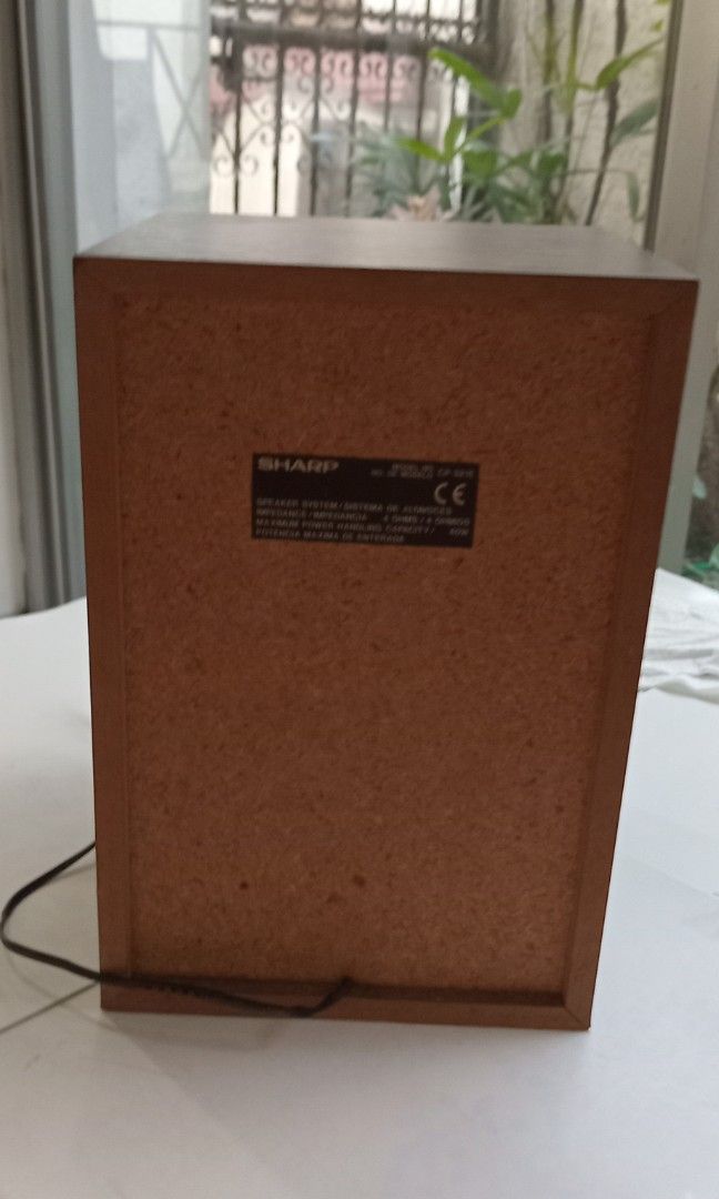SHARP SPEAKERS from Micro-Component (Category: Soundbars, Speakers & Amplifiers) located in Pasig City. Submitted by arielarambulo7 (Listing ID 1424218754, Image 2). Description: Pair of Speakers from SHARP MICRO-COMPONENT..