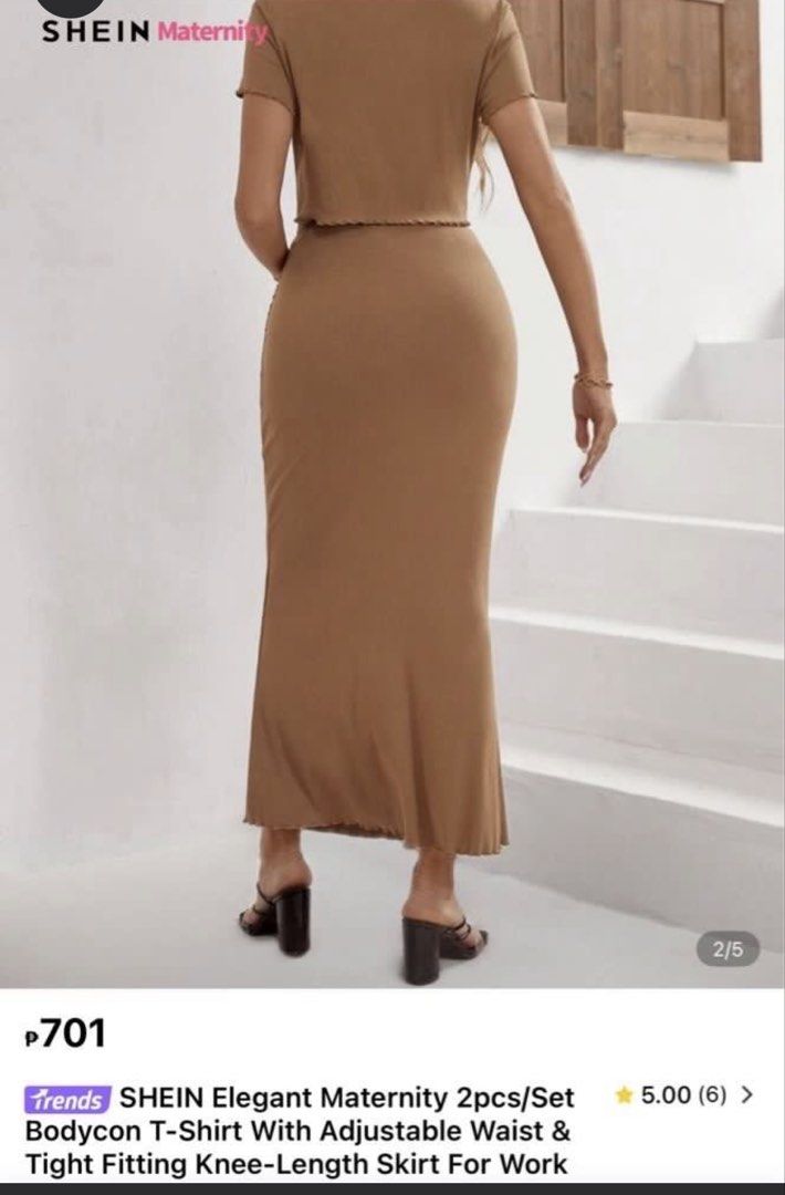 Shein maternity coords (Category: Maternity wear) located in Mandaluyong City. Submitted by dclutter.corner (Listing ID 1424485743, Image 2). Description: Preloved. In good condition. Rfs: di pala bagay sakin.