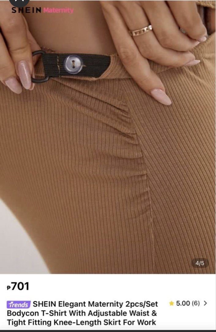 Shein maternity coords (Category: Maternity wear) located in Mandaluyong City. Submitted by dclutter.corner (Listing ID 1424485743, Image 3). Description: Preloved. In good condition. Rfs: di pala bagay sakin.