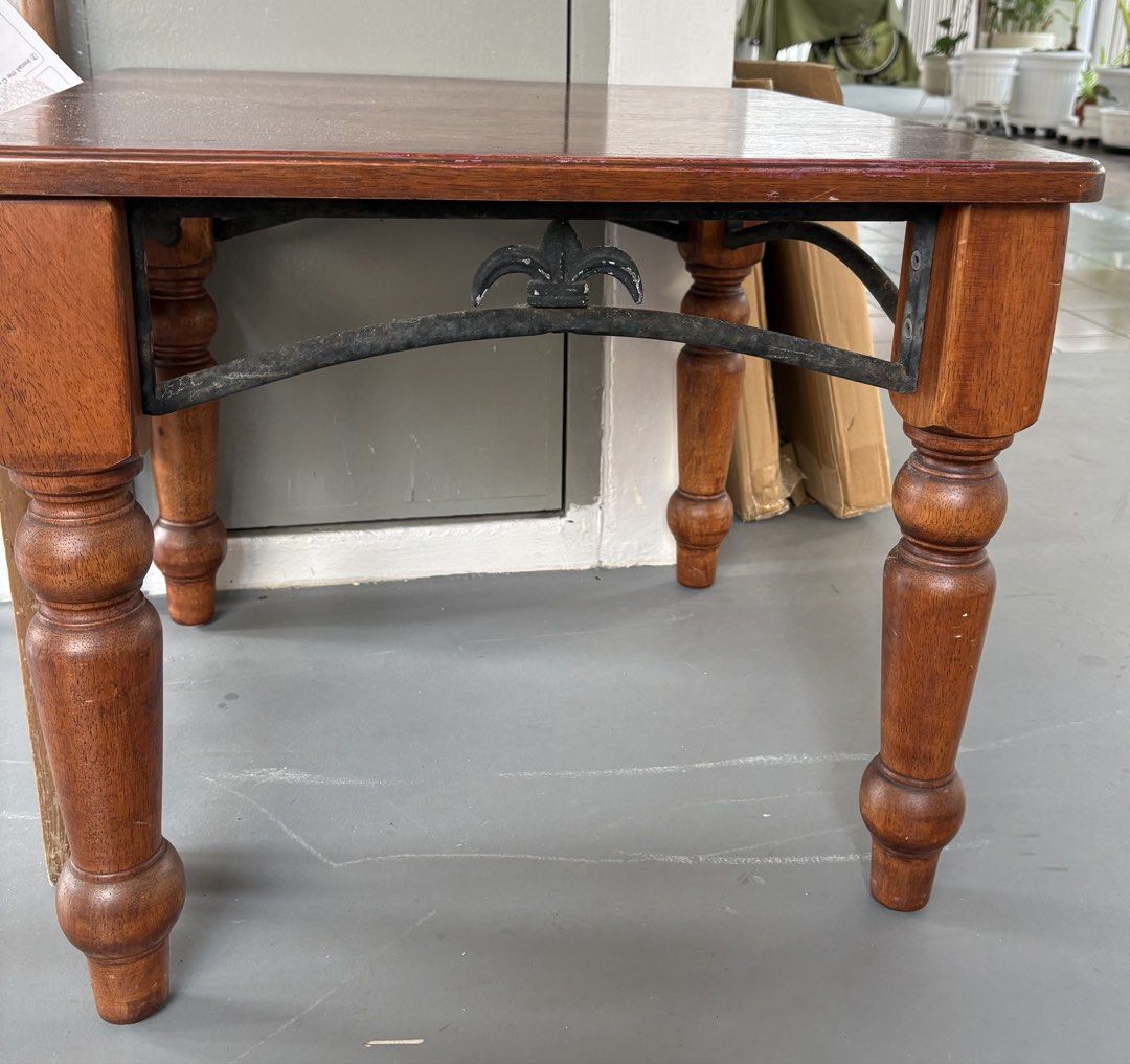 Solid Wood Side Table (Category: Tables & Sets) located in Singapore. Submitted by repentedhoarder (Listing ID 1424434443, Image 3). Description: - Wooden side table - Perfect for small spaces - Classic design - Warm brown finish - Suitable for living room or bedroom.