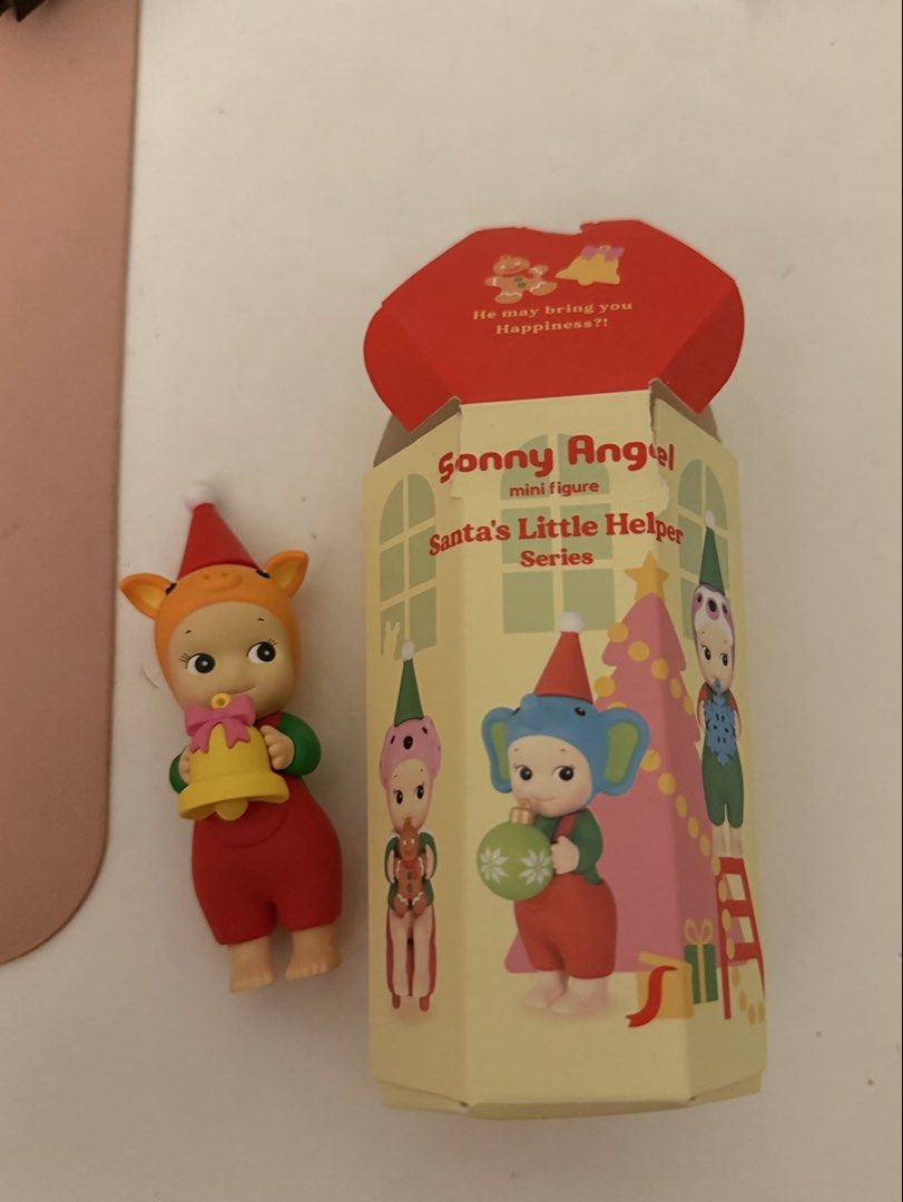 Sonny Angel Santa's Little Helper Series Figurine (Category: Designer & Blind Box Toys) located in Singapore. Submitted by bluesiide (Listing ID 1424488094, Image 1). Description: - Unsealed pig sonny angel santa’s little helper - New! just unboxed.