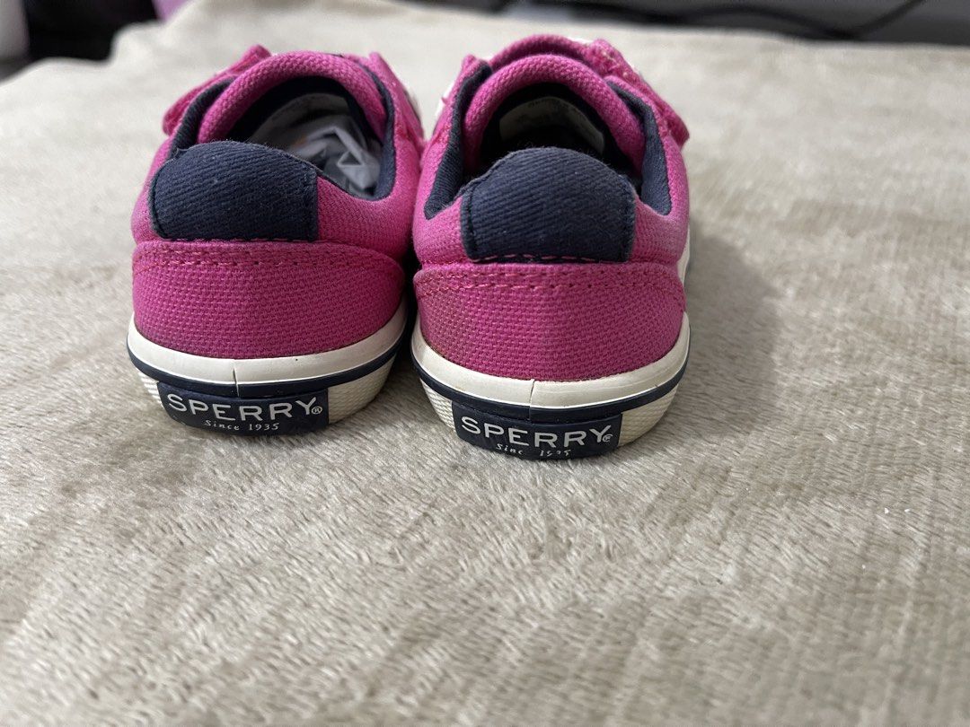 Sperry Toddler Pink Canvas Sneakers (Category: Babies & Kids Fashion) located in Cavite. Submitted by sjlav (Listing ID 1424348517, Image 3). Description: Toddler Sperry Pink Canvas Sneakers Sole Size 5.5inches see photos Size 5 without box very good condition.