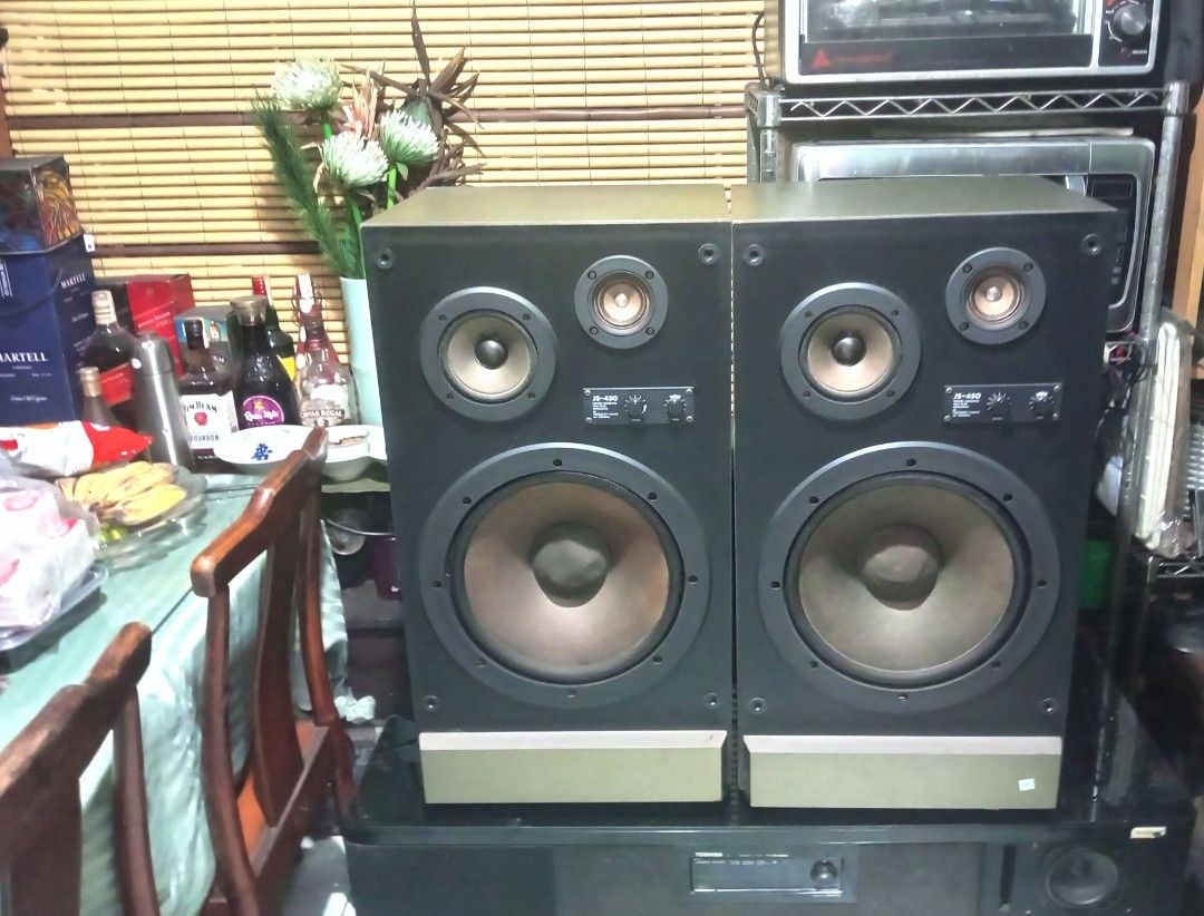 Victor 3 way speaker system (Category: Soundbars, Speakers & Amplifiers) located in Manila. Submitted by josephzila93964 (Listing ID 1424437269, Image 2). Description: Selling Victor Vintage Speaker Php. 8,300 only Victor 3 way speaker JS-450 50w + 50w power input 6 ohms Bass reflex Floor Type speaker Cabinet Dimensions Height .........27.5 in. Width ..........14.5 in. Depth ..........13 in. Woofer .........12 in. All drivers are working and no r