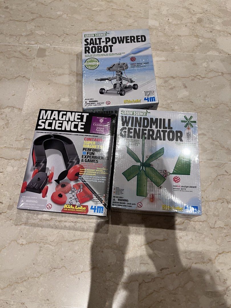 4M Green Science Kits - Salt-Powered Robot, Magnet Science, Windmill ...