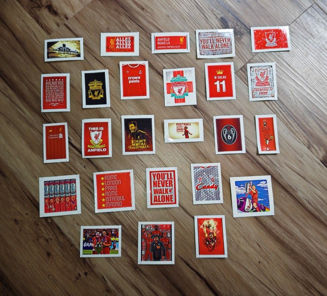 50pcs of Liverpool FC Stickers Collection (40 sets available), Hobbies ...
