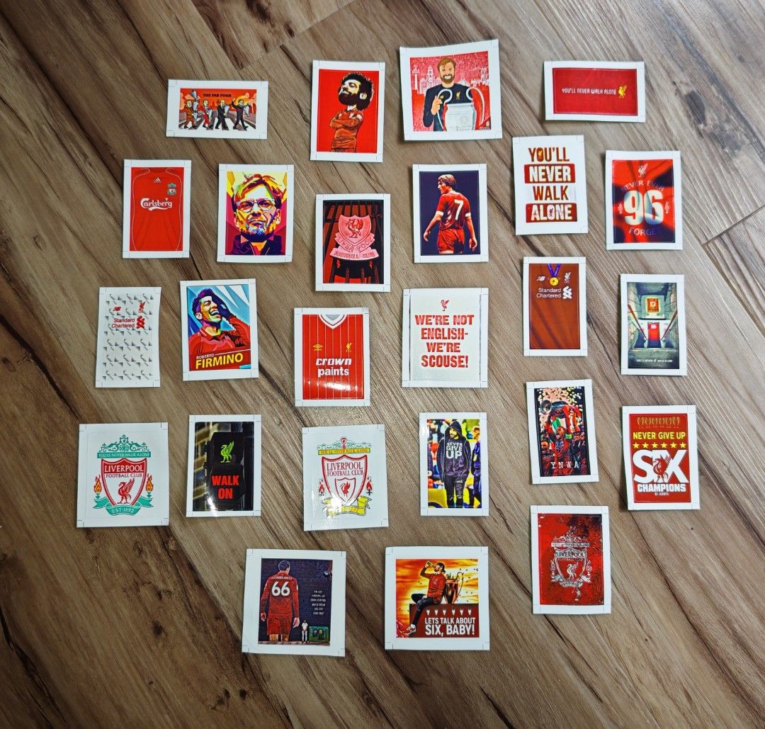 50pcs of Liverpool FC Stickers Collection (40 sets available), Hobbies ...
