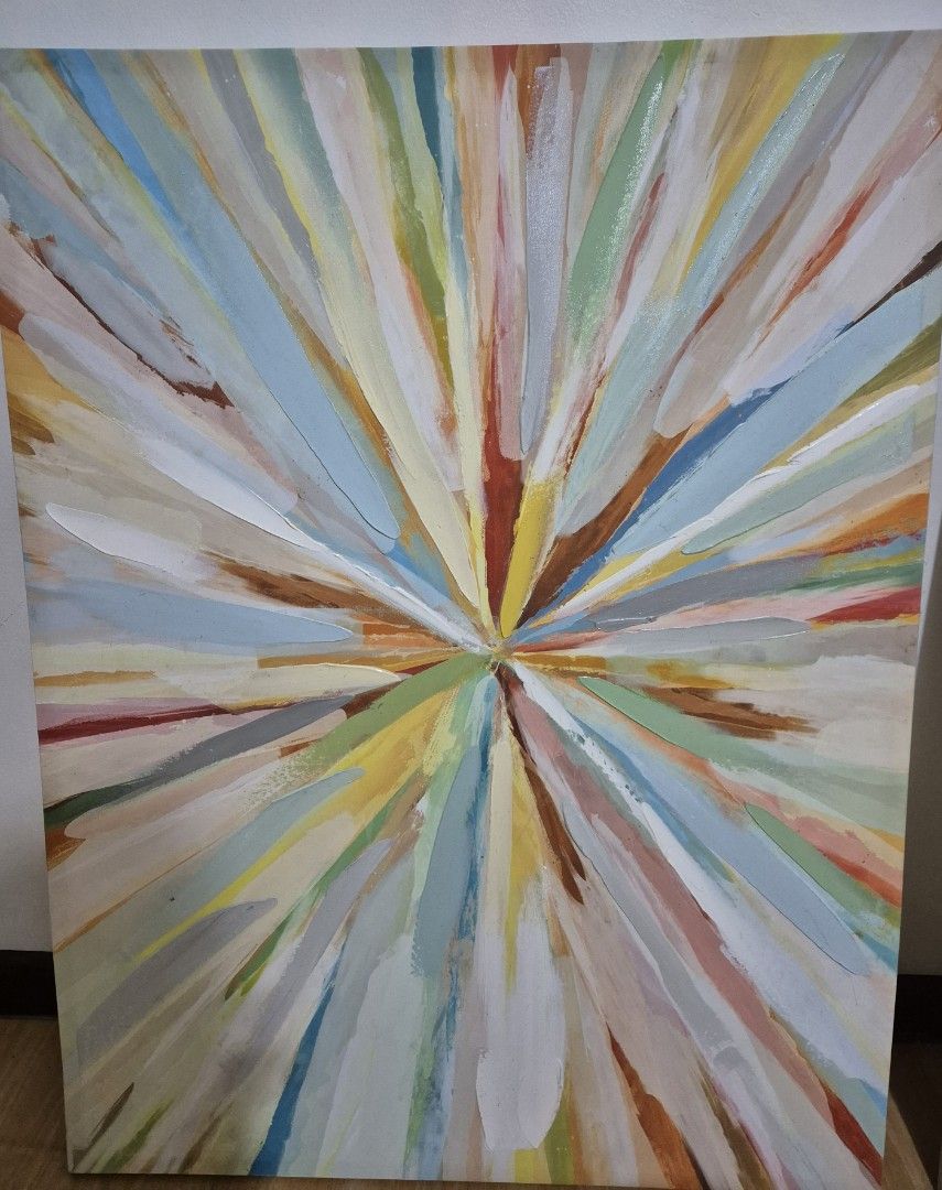 Abstract Art Paintings Set (Category: Art & Prints) located in Muntinlupa City. Submitted by el_dritchknight (Listing ID 1429254617, Image 2). Description: Contemporary Paintings ✨️Special Mother's Birthday Sale - P2500 each✨️ Perfect for: Furnishing a new home, condo, office, or Airbnb unit with ready-made art! 1️⃣ Large Abstract Canvas with Gold Accents - Size: Approx 36" x 48" (90cm x 120cm). Features stunning gold/metallic leaf details. Unfra