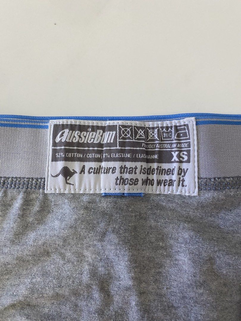 AussieBum Men's Underwear - Grey, XS (Category: New Underwear) located in Singapore. Submitted by ryuunoske (Listing ID 1429250562, Image 3). Description: - AussieBum men's underwear - Grey color - Size: XS - Features the classic AussieBum waistband.