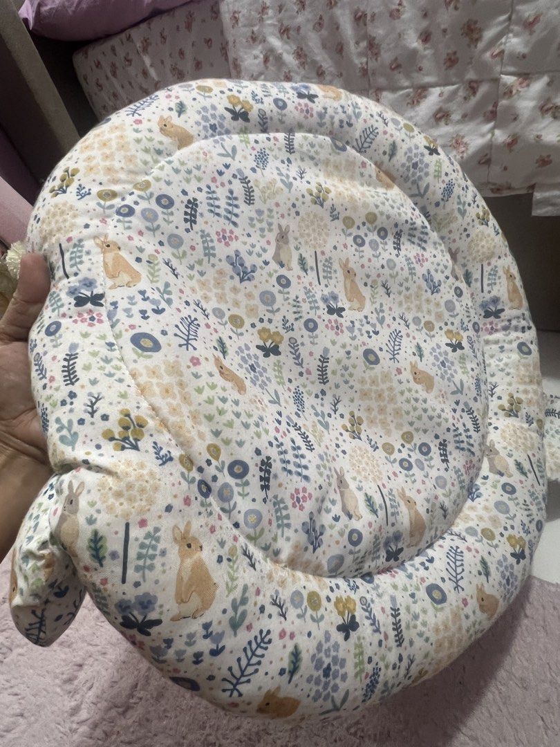Bunny Garden Rabbit Nest Cotton Pad (Category: Homes & Other Pet Accessories) located in Pasig City. Submitted by morilove (Listing ID 1429200997, Image 3). Description: Adorable bunny garden cotton pad is perfect for small pets. It features a cute bunny and floral pattern. The pad is round with a raised edge for added comfort and security. The dimensions are approximately 20 inches in diameter. It is ideal for chinchillas, guinea pigs, hamsters,