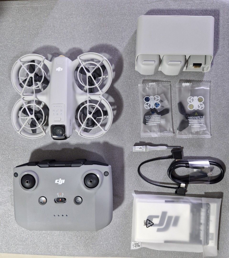 DJI Neo Fly More Combo (Category: Drones) located in Tagaytay City. Submitted by ladyprinceww1984 (Listing ID 1429219465, Image 1). Description: DJI Fly More Combo Used once. Opened to test and try. complete with box. Bought from Kris Shop (Singapore Airlines). October 2024 Feel free to message for inquiries..
