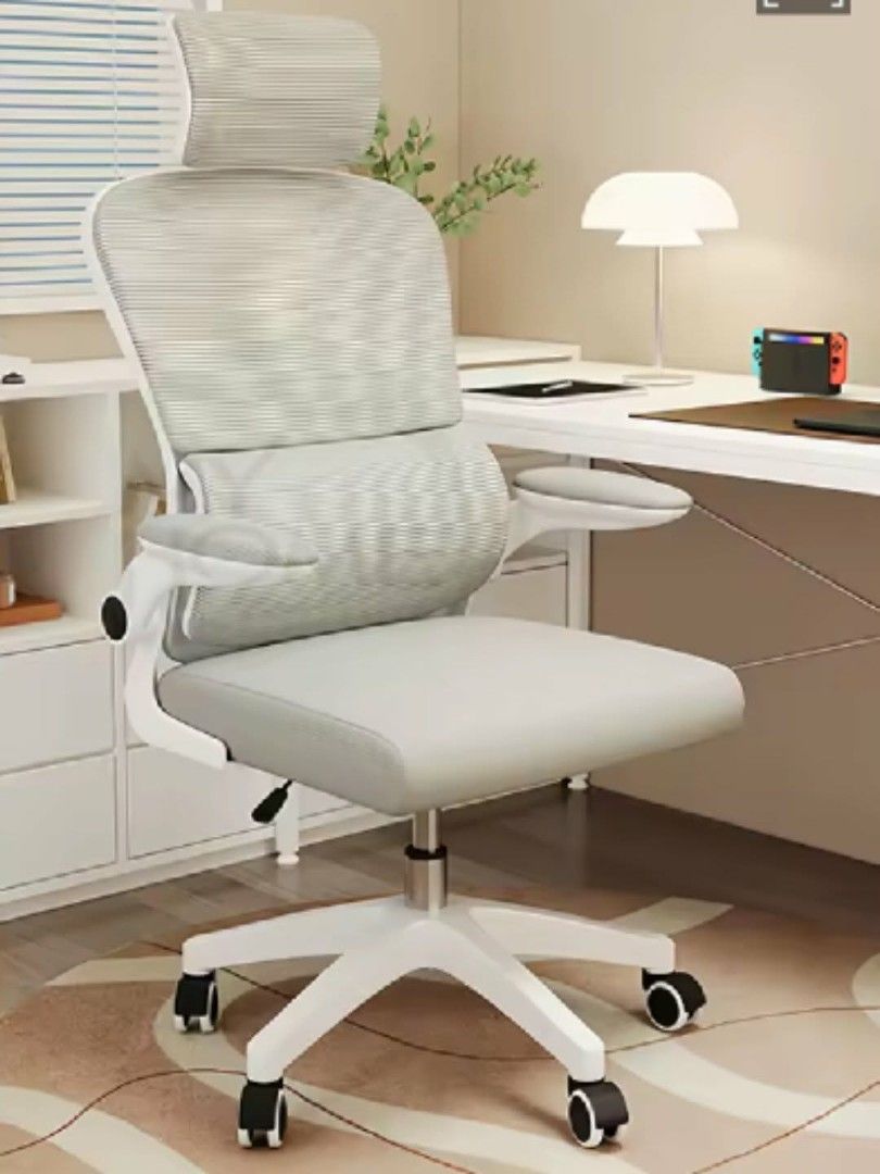 Ergonomic Office Chair with Headrest (Category: Chairs) located in Manila. Submitted by jaliyah_19 (Listing ID 1429206441, Image 1). Description: #07 ADJUSTABLE GAMING/OFFICE MESH CHAIR White/black, Black, Gray, Pink .