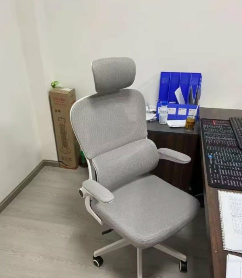 Ergonomic Office Chair with Headrest (Category: Chairs) located in Manila. Submitted by jaliyah_19 (Listing ID 1429206441, Image 3). Description: #07 ADJUSTABLE GAMING/OFFICE MESH CHAIR White/black, Black, Gray, Pink .