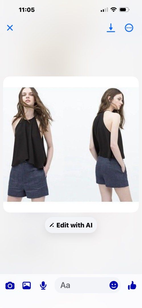 Excellent condition Zara haltered top medium P1,000 (Category: Sleeveless) located in Muntinlupa City. Submitted by shophen (Listing ID 1429186658, Image 1). Description: .