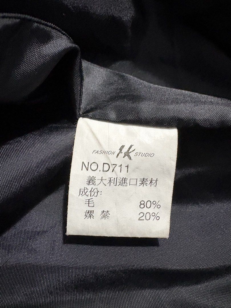 Fashion 1k Studio Black Coat Wool (Category: Coats, Jackets and Outerwear) located in Manila. Submitted by journeypreloved (Listing ID 1429173628, Image 3). Description: Negotiable!!! Black coat from Fashion 1k Studio. It has a classic design with a button closure and a lapel collar. The coat is made of 80% wool and 20% polyester. It has a size M. The coat has a sleek, dark appearance, suitable for various occasions. Super cute!!!.