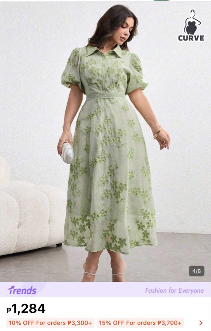 Plus size Floral Embroidered Midi Dress (Category: Dresses) located in Santa Rosa. Submitted by madzweee (Listing ID 1429294300, Image 1). Description: Brand new Shein midi dress Tag size 3xl Originally priced at Php1200++ but selling for only Php800 Never used because it is quite big on me Please refer to the last photo for the exact product measurement Shipping via JnT, sf c/o buyer.