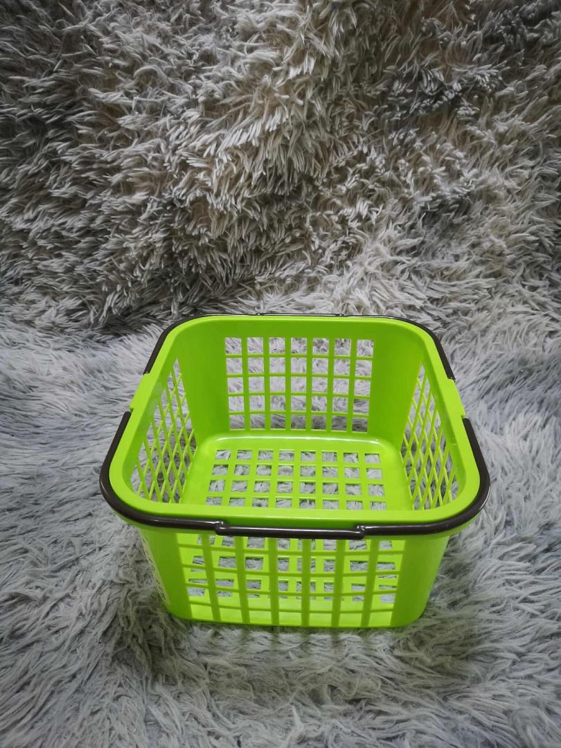 Green Plastic Multipurpose Storage Basket (Category: Storage Boxes & Baskets) located in Santa Cruz. Submitted by jmy_surplus.2 (Listing ID 1429304149, Image 2). Description: Size ; L - 23 W - 26 H - 13 Color ; Green Type ; Basket Brand ; No brand Material ; Plastic Style ; Plastic Basket MY A JMY 5 Batch #196.