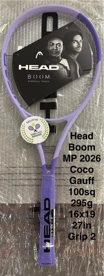 Head Boom MP 2026 Coco Gauff Tennis Racket (Category: Racket and Ball Sports) located in Muntinlupa City. Submitted by philippinetenniscartel (Listing ID 1429309311, Image 1). Description: .