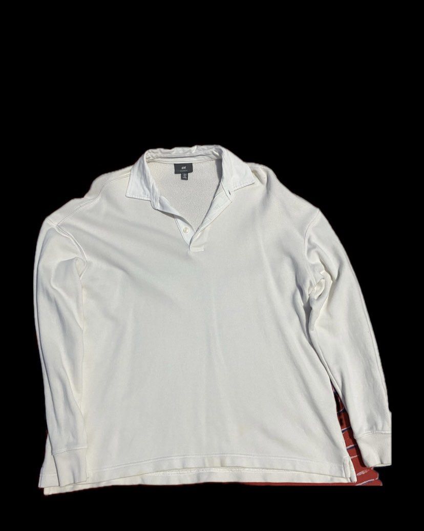 H&M Rugby Shirt (Category: Tshirts & Polo Shirts ) located in Taytay. Submitted by brian_is_decluttering (Listing ID 1429297377, Image 1). Description: 5/10 condition has some minor yellowing (see pics) overall wearable condition no hidden holes or strings. Needs ironing and washing lang before use dimes: W: 23 L 28 dm me for more pics .