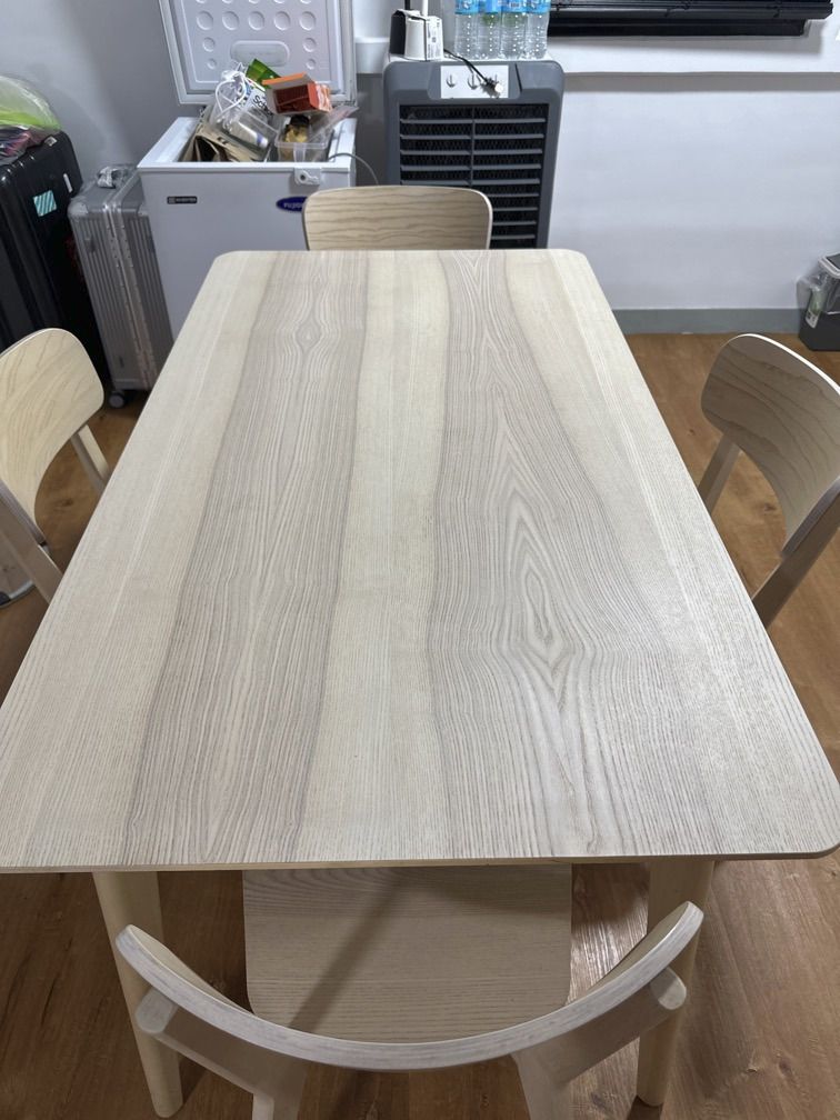 Ikea Lisabo Dining Set for Sale (Category: Tables & Sets) located in Tagaytay City. Submitted by lovelytiu (Listing ID 1406645764, Image 3). Description: Ikea Lisabo Dining set includes a rectangular wooden table and four chairs. Measurements: L: 140cm W: 78cm H: 74cm RFS: Moving Out For Pick up: Tagaytay City.