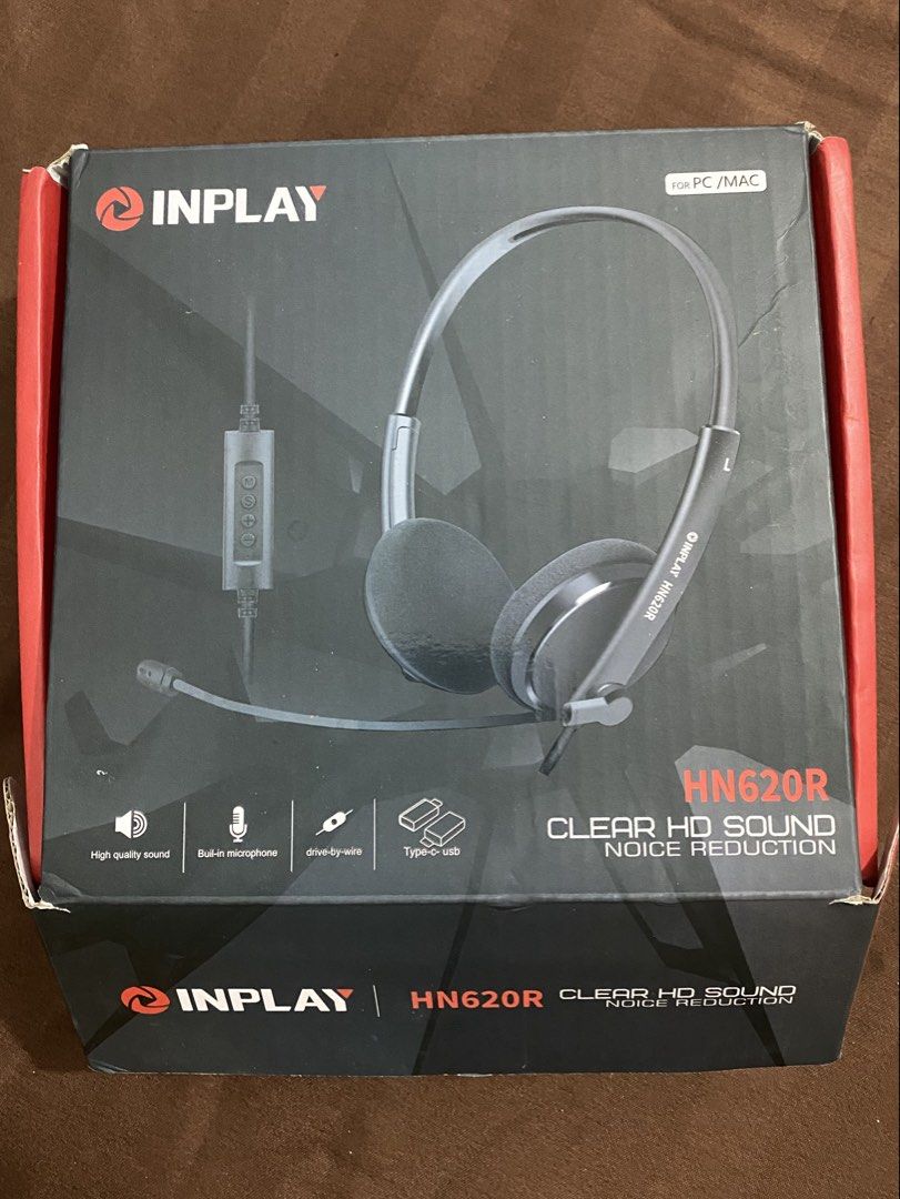 Inplay Hnr620 Headset (Category: Headphones & Headsets) located in Angeles City. Submitted by declutterbybells (Listing ID 1429324238, Image 1). Description: 🎧 inplay hnr620 headset ₱400 bought for ₱545 (orig ₱780) almost new — only tested on ipad, never used for work 🎁 with free: • inplay otg type-c • type-c hub (can connect up to 3 devices) rfs: no plans to use for online teaching 📩 dm if interested.