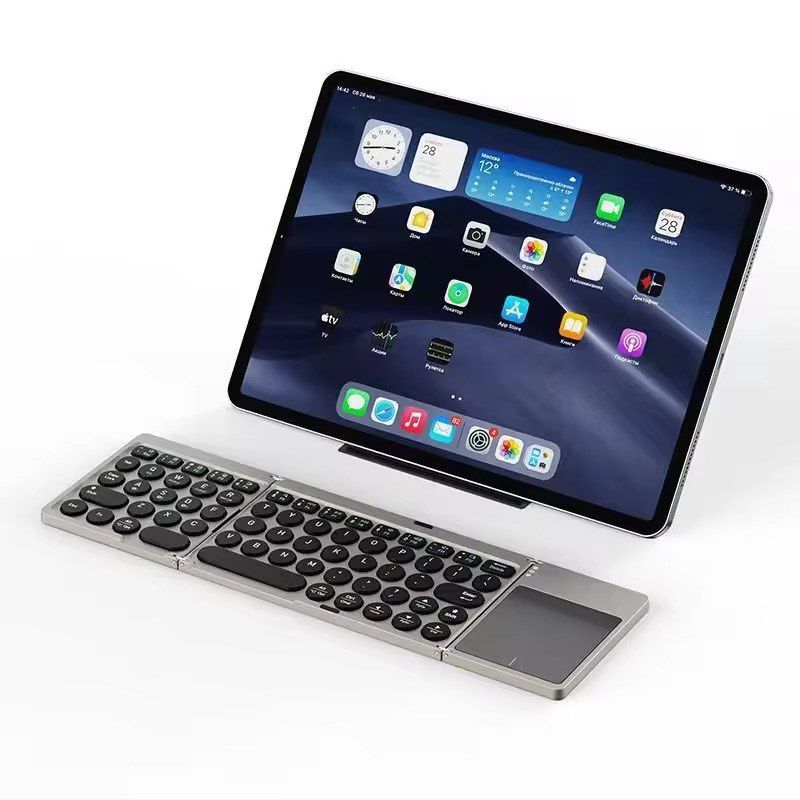 Integrated Wireless Bluetooth Keyboard with Touchpad and Magnetic Cover ...