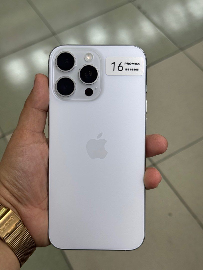 Iphone 16 Pro Max 1TB 90% batt ESIM ONLY No issue (Category: iPhone 16 Series) located in San Juan City. Submitted by javedsgadgetshop (Listing ID 1429288096, Image 1). Description: INSTALLMENT OPTIONS : SPAY LATER / GGIVES / CREDIT CARD! WE BUY AND SELL SO PWEDE MAGBINTA OR SWAP ! Quick Specs : 💵 Iphone 16promax (ESIM ONLY) •1TB •US Variant •90% batt health •Factory Unlock •98% Smoothness •No hidden issue | No Repaired •100% Authentic | Not Ref
