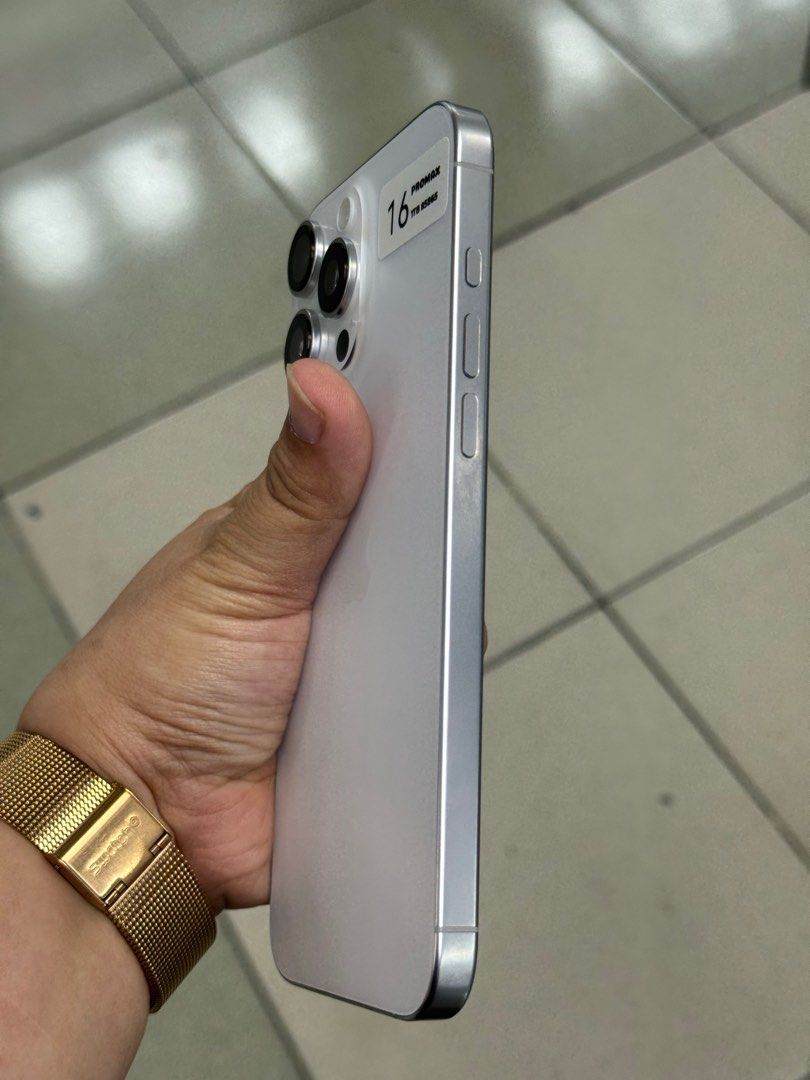Iphone 16 Pro Max 1TB 90% batt ESIM ONLY No issue (Category: iPhone 16 Series) located in San Juan City. Submitted by javedsgadgetshop (Listing ID 1429288096, Image 3). Description: INSTALLMENT OPTIONS : SPAY LATER / GGIVES / CREDIT CARD! WE BUY AND SELL SO PWEDE MAGBINTA OR SWAP ! Quick Specs : 💵 Iphone 16promax (ESIM ONLY) •1TB •US Variant •90% batt health •Factory Unlock •98% Smoothness •No hidden issue | No Repaired •100% Authentic | Not Ref