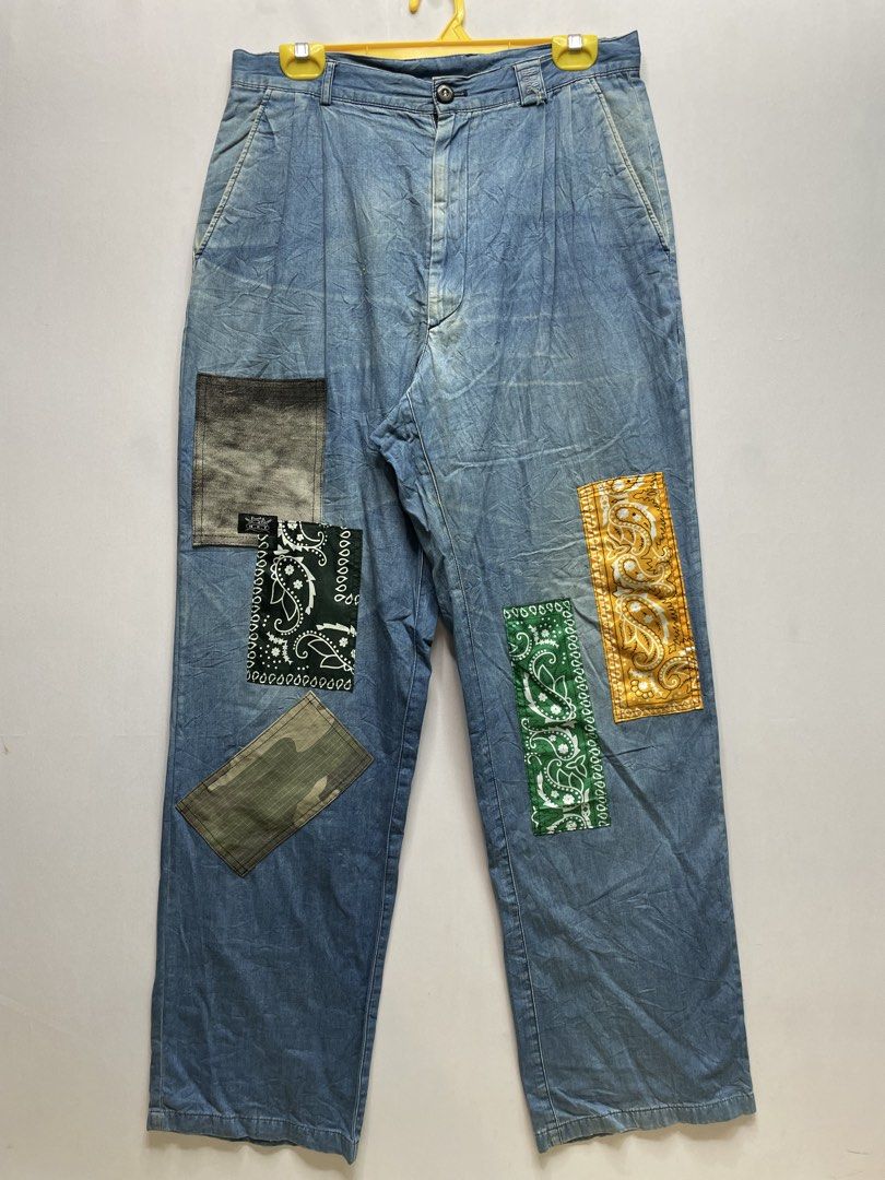 Jeans patch work (Category: Jeans) located in Tampin. Submitted by mareybundle (Listing ID 1429285442, Image 1). Description: Code=pw-09 Cutting seluar= baggy Pinggang=30 Peha=11 Open leg=7.5 Labuh=43 Rm =88 ‼️9.5/10 Jgn lupe follow first IG dan tiktok = mareybundle Utk item2 branded dan jackpot 🎰 Turn on notification utk update yg akan datang❗❗❗ 🛵Kos posto rm10🛵 Dekat kite cod je geng ✌️.