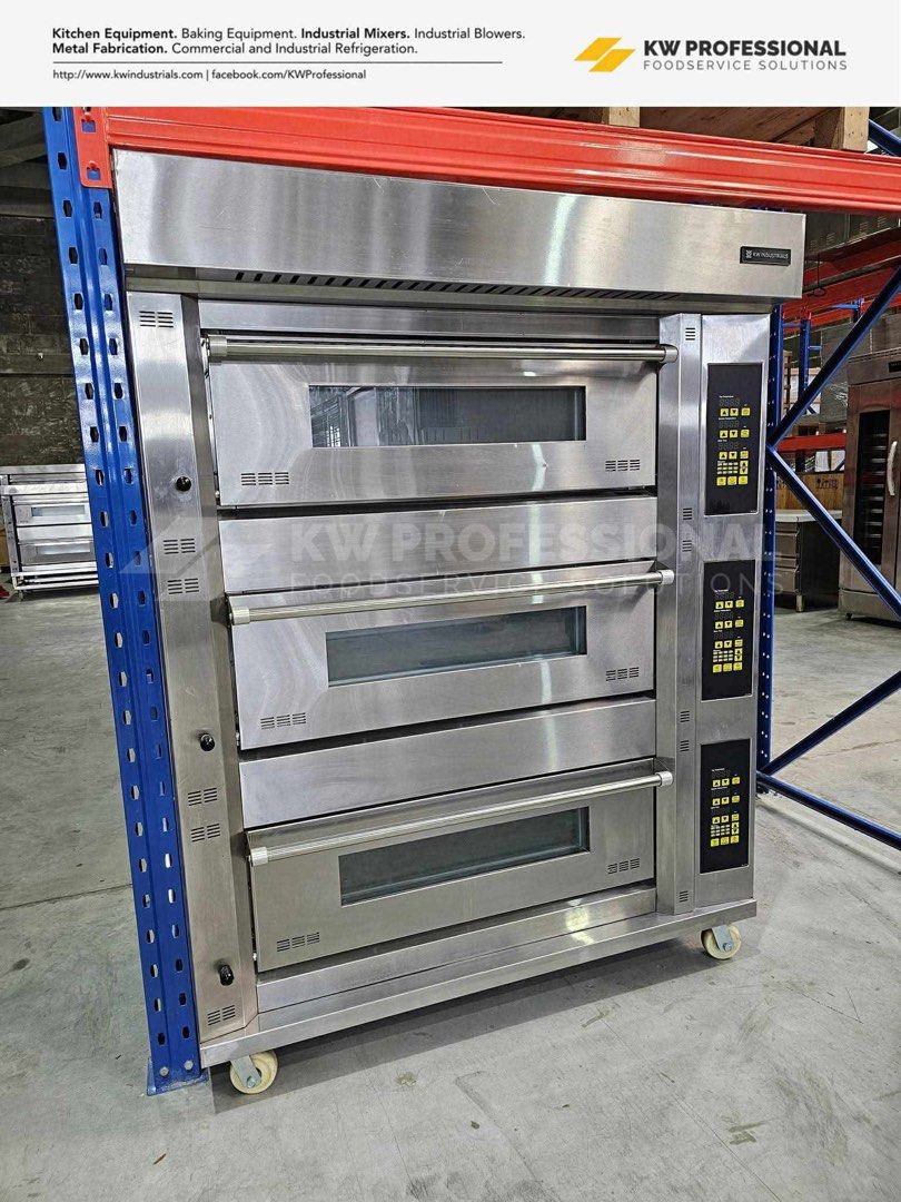 KW Professional Digital Commercial Oven (Category: Ovens & Toasters) located in Manila. Submitted by jackelyn_kwprofessional (Listing ID 1429290018, Image 3). Description: Digital Commercial Oven / 12 Programmable Presets. 1 Deck 2 Tray Gas Oven 133 x 89 x 65 cm Specs: Material: Full Stainless Steel Body Gas Operated Heavy Duty Commercial Use Automatic Digital Temperature Control 12 Programmable baking presets Voltage: 220v / 60hz Timer Oven Ligh